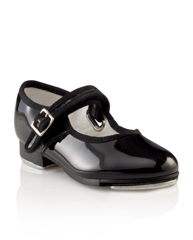 3800C Children's Mary Jane Tap Shoe - Black Patent M 12.5