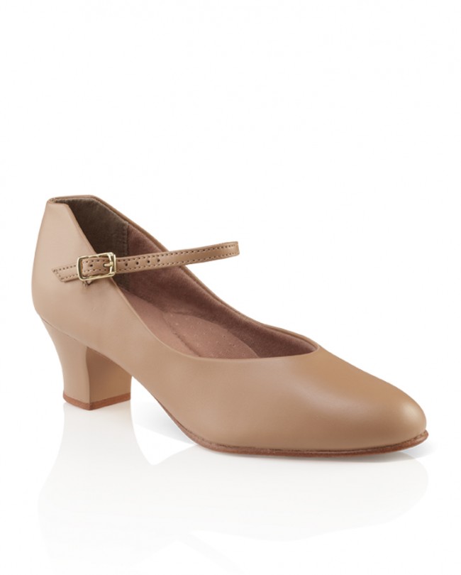 550 1.5" Adult Jr. Footlight™ Character/Tap Shoe - Caramel M 10.5