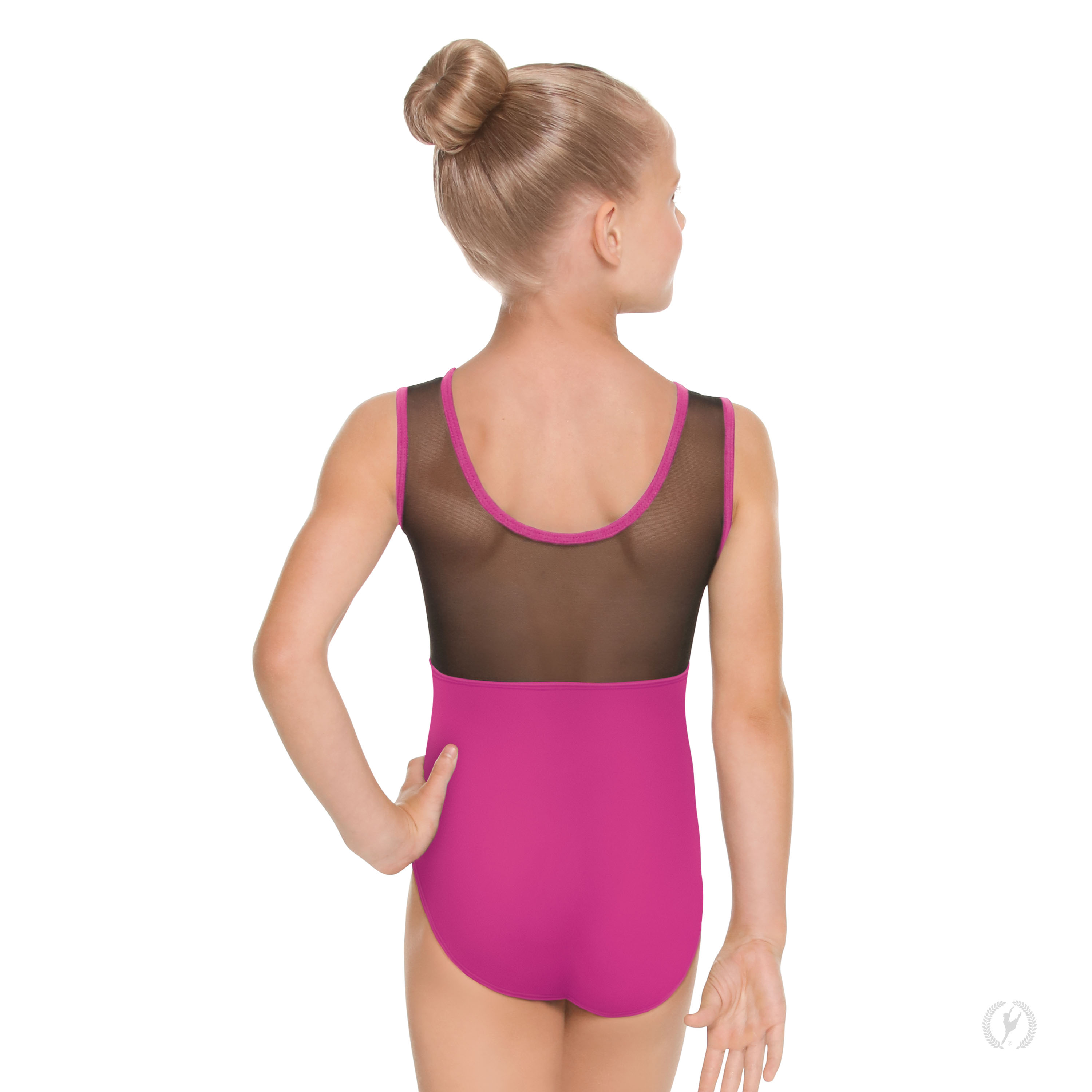44586C Girls Mesh Back Tank Leo