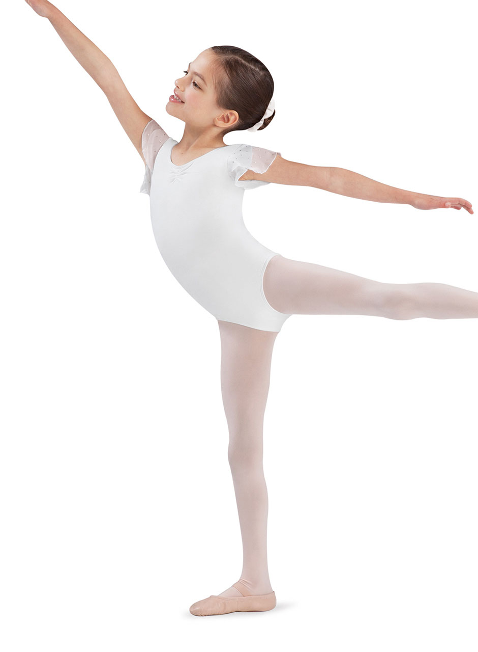 CL3732 Scarlett Tulip Sleeve leotard - White 12