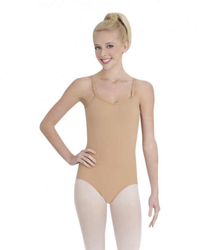 TB1420 Adult Cami Leo w/Adjustable Straps - Light Suntan L