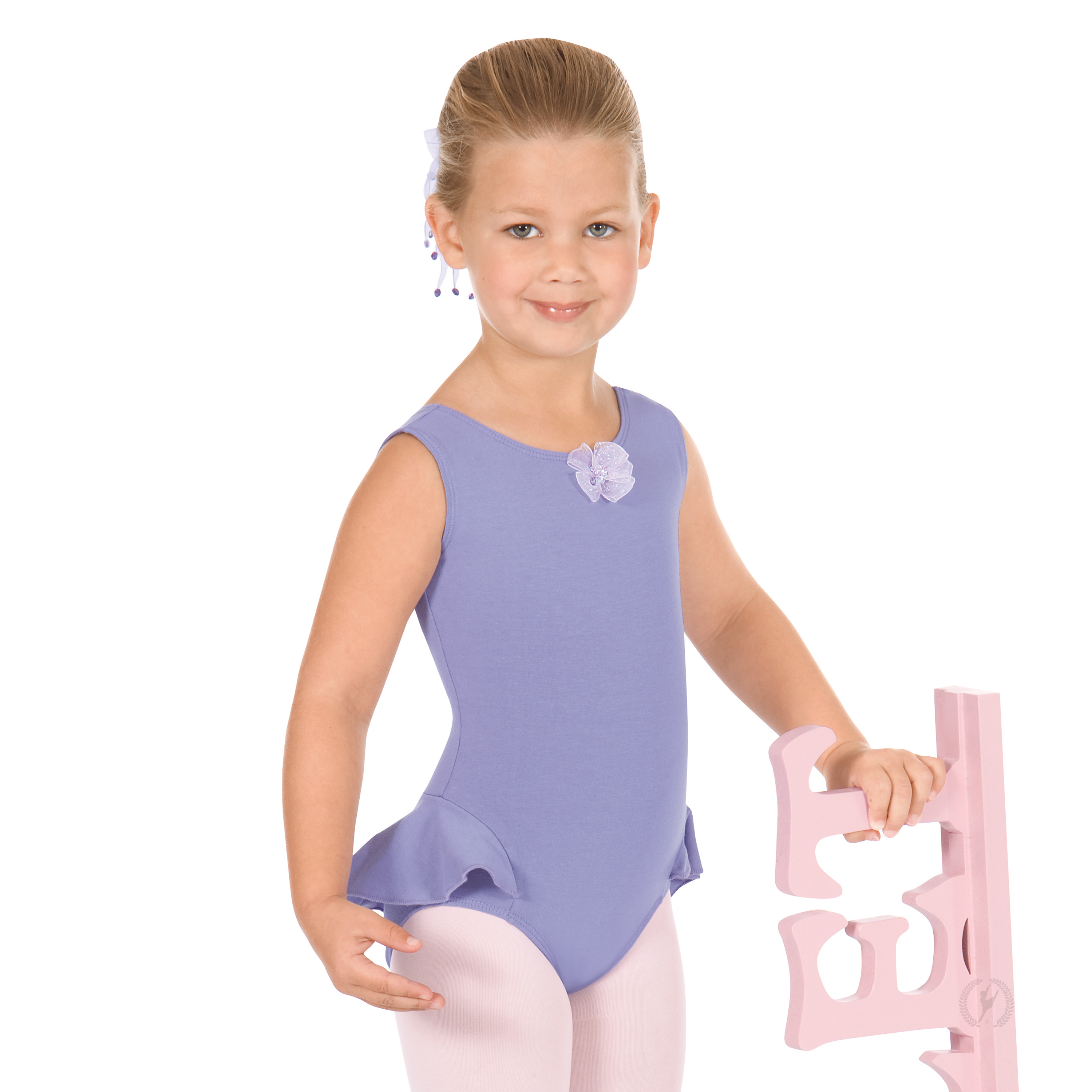 1703 Flutter Half Skirted Tank Leotard - Lilac X-Small