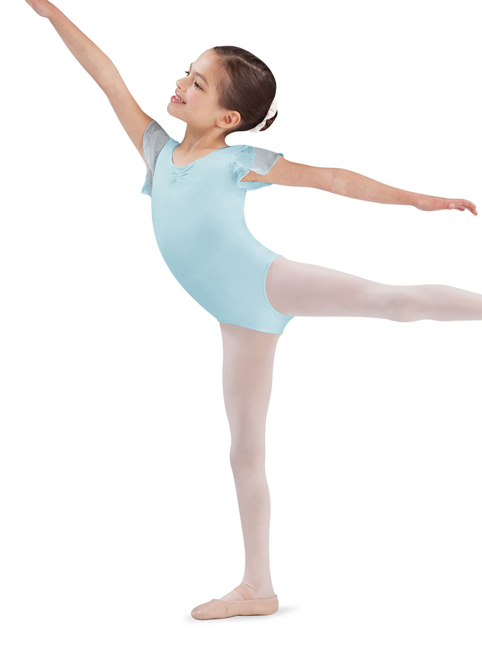 CL3732 Scarlett Tulip Sleeve leotard - Pastel Blue 12